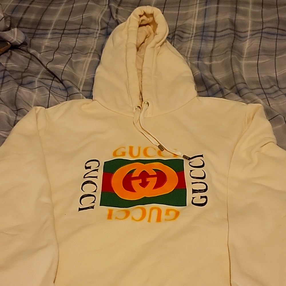 Classic cream gucci hoodie